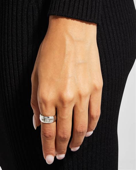 Gucci Blind for Love 9mm Sterling Silver Band Ring